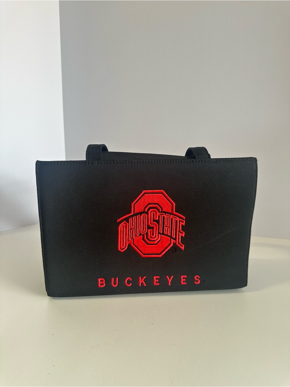 Buckeyes Purse by Sandol Vintage Ohio State Black Handbag
